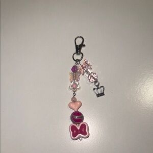 Pink Butterfly Charm Keychain